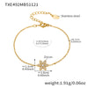 TXE492 Gold-Flower Bracelet