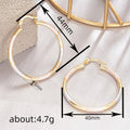 Tricolor Slim Hoop Earrings in Tricolor Metals Metal Jewelry view 4
