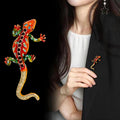 Lizard Crystal Enamel Two Designs Metal Brooch Pin view 3