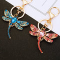 Jeweled Dragonfly Keychains with Fortune Cords and Loose Heart Loops view 3