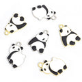 Black and White Panda Charms in Two Poses and Two Tones view 5