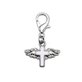 Winged Enamel Cross Lobster Clasp Charms in Five Colors view 10