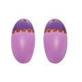 Oval Colorblock Stud Earrings Purple Pink Oil Drip Finish view 5