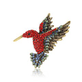 Colorful Crystal Hummingbird Brooch in Eight Colorways view 5