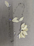 Flower Drop Necklace with Petal Charms in Four Colors view 9