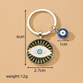 Evil Eye Glass Cabochon Keychain 9 Blue Eye Styles view 5