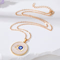 Gold and Silver Tone Round Hamsa Elephant and Star Eye Necklaces view 5