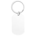 Blank Silver Metal Dog Tag Keychain Engravable Rectangle view 5