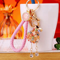Multicolor Beaded Fortune Pouch Keychains with Six Braided Loop Colors view 6