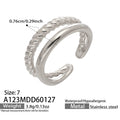 Twisted and Plain Double Band Open Rings in Two Finishes view 7