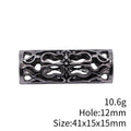 Openwork Filigree Long Tube Metal Beads in Two Finishes view 5