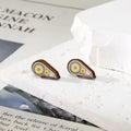 Colorful School Supplies Wood Stud Earrings in Nine Designs view 6
