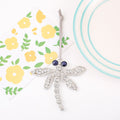 Silver Rhinestone Swan Dragonfly Christmas Hanging Ornaments view 2