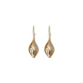 Sculpted Teardrop Stud Earrings in Gold and Silver Tones view 5