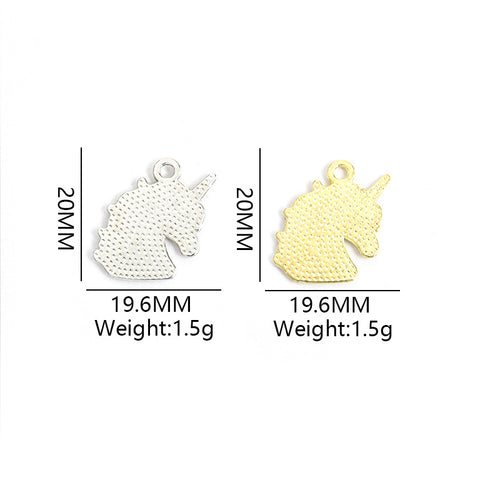 Front view of the unicorn charms color selection