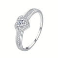 Heart-Shaped Two-Band Ring In Gold And Silver Tones view 5