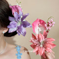 Fabric Lily Calla Lily Hair Clips Purple Pink Two Colors view 1