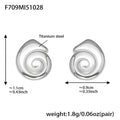 Spiral Shell Stud Earrings in Polished Gold and Silver Tone view 7