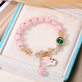 Assorted Pastel Bead Stretch Bracelets with Novelty Charms view 2