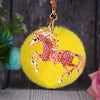Pink-Horse Yellow-Pompom
