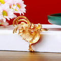 Enamel Rooster Keychains in Plain and Red Fortune Cord Options view 4
