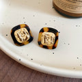 Gold Relief Resin Stud Earrings In Five Colorways Jewelry view 9