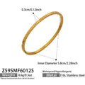 Gold Gear Texture Bangle Bracelet with Crystal Accents view 6