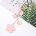 Enamel Five Petal Flower Keychain Metal Chain Bag Charm view 10
