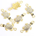 Rhinestone Turtle Two Loop Connector Charms in Four Styles view 6