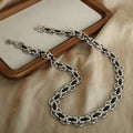 Silver Ring Chain Black Bar Necklace Bracelet Styles view 3