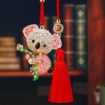 Jeweled Koala Vehicle Hanging Ornaments in Four Colors and Cord Only Option