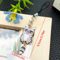 Six Colorful Cat Figure Phone Strap Charm Design Set view 11