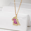 Gold Tone Blue Opal Effect Animal and Butterfly Pendant Necklaces view 6