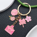 Three Pink Heart Rose Envelope and Candy Keychains view 4