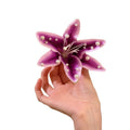 Fabric Lily Pearl Duckbill Hair Clips Red Purple Styles view 5