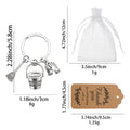 Silver Bucket Broom Gloves Cleaning Charm Keychain view 2