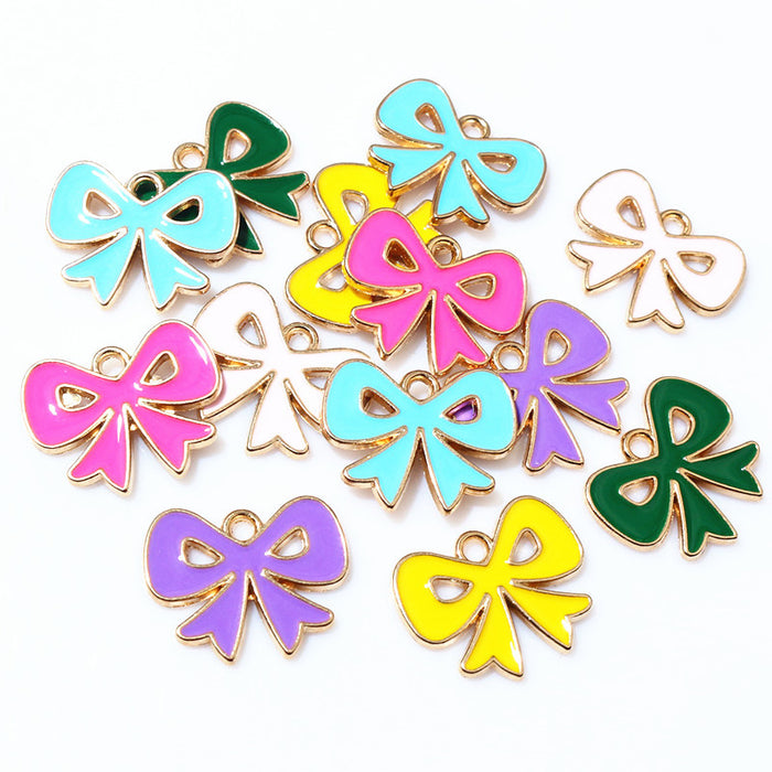 Enamel Bow Charms in Seven Bright Color Options for Jewelry Making