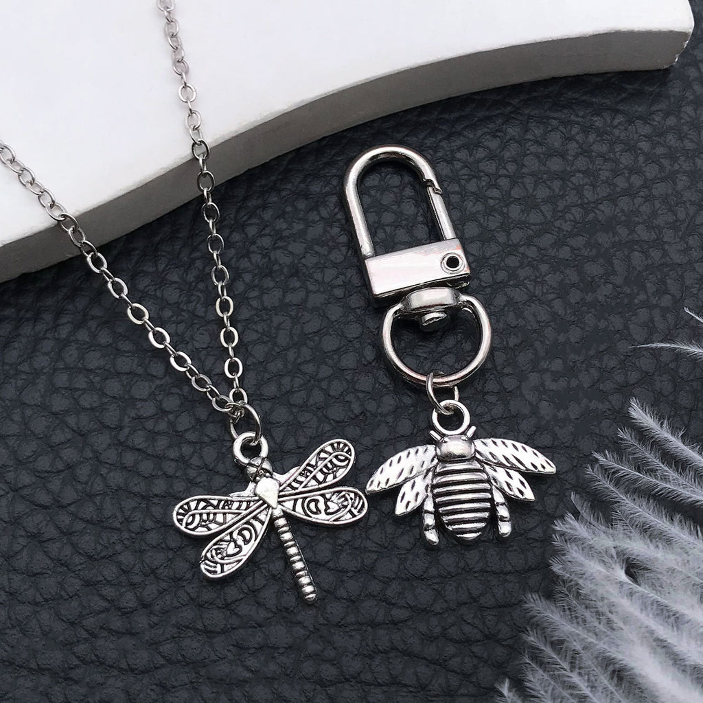 Hollow Zinc Alloy Butterfly Bee Dragonfly Insect charm pendants for DIY necklace earrings