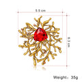 Pink Silver Tone Flower Crystal Six Designs Metal Brooch Pin view 2