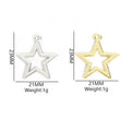 Large Open Crystal Star Charms in Gold and Silver Tones view 2