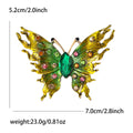 Flame Wing Butterfly Brooch With Green or Purple Crystals view 6