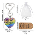 Rainbow Heart All You Need Is Love Clasp Keychain and Attached Hardware view 2