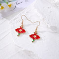 Colorful Enamel Tropical Fish Drop Earrings Gold Hooks 9 Styles view 3