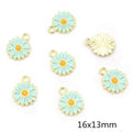 Enamel Daisy Flower Charms in Multiple Colors, Shapes and Mixes view 12