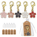 Enamel Cherry Blossom Flower Charm Gold Lobster Clasp Five Colors view 1