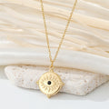 Gold Tone Vintage Motif Pendant Necklaces in Twelve Eye and Symbol Designs view 8