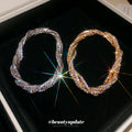 Twisted Multi Row Rhinestone Crystal Wrap Bracelet view 1