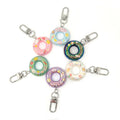 Printed Resin Swim Ring Clip Keychains in Eight Colors view 2