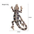 Gold Tone Silver Tone Gecko Crystal Two Designs Metal Brooch Pin view 2