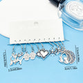Gothic Halloween Moon Bat and Reaper Charm Earring Sets view 9